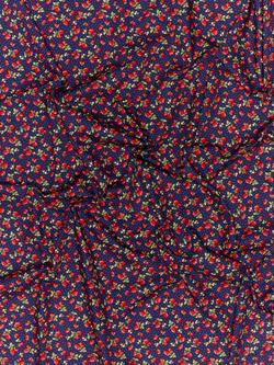 Oddies Textiles Strawberry Print Fabric, Navy - view 2, Navy