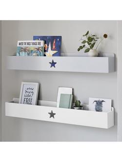 Great Little Trading Co Star Book Ledge Shelf - view 2, White