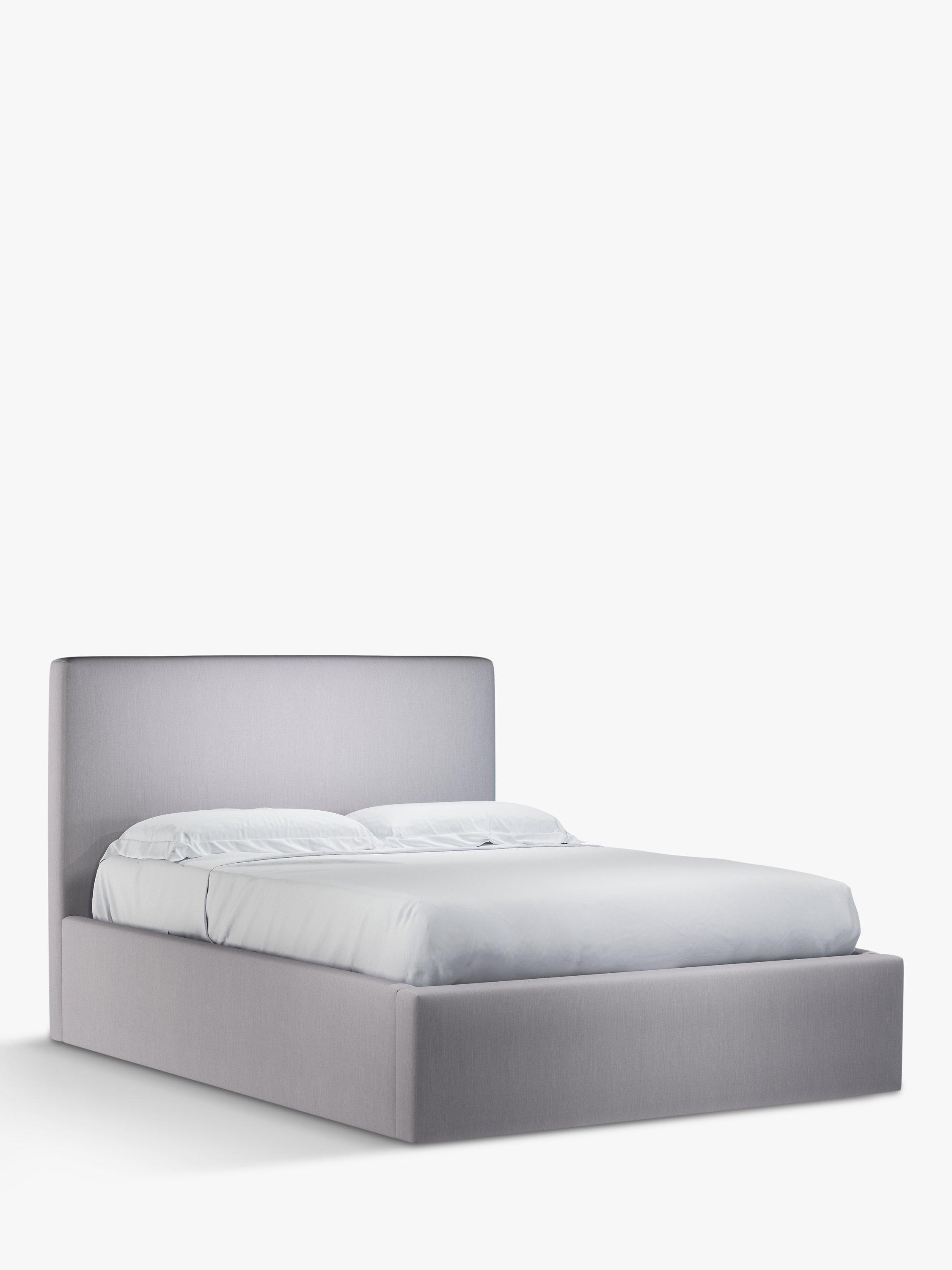 John Lewis Emily Ottoman Storage Upholstered Bed Frame, King Size, Cotton Effect Grey