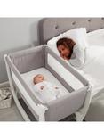 Shnuggle Air Bedside Crib, Stone Grey