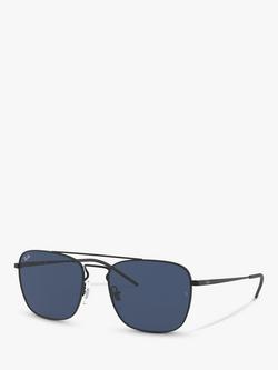 Ray-Ban RB3588 Men's Square Sunglasses, Black/Blue
