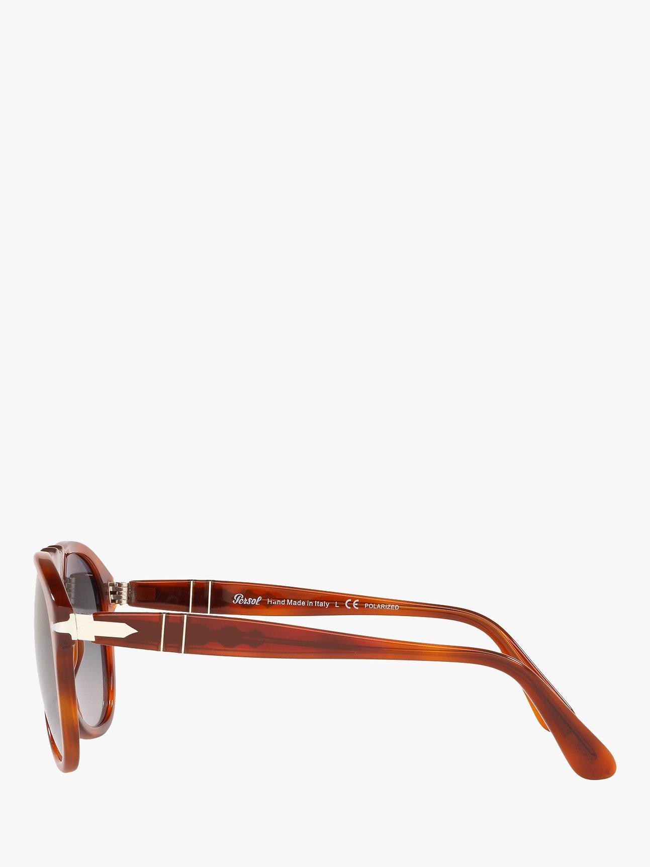 Product image 4 of 11, which shows Persol PO6049 Polarised Pilot Sunglasses, Terra Di Siena