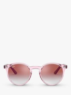 Ray-Ban Junior RJ9064S Round Sunglasses - view 2, Light Pink/Red Gradient