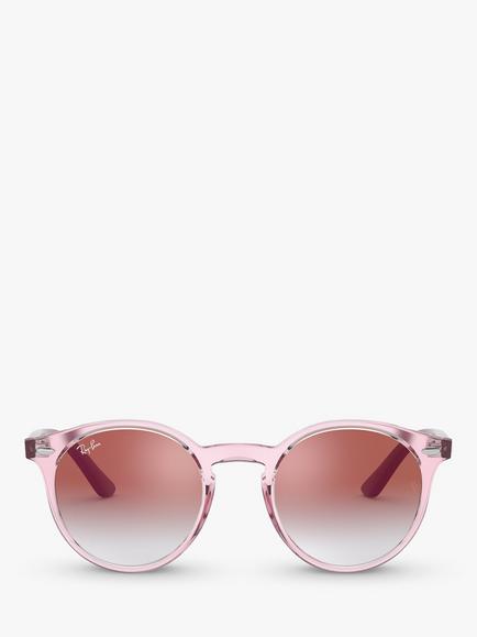 Ray-Ban Junior RJ9064S Round Sunglasses - view 2, Light Pink/Red Gradient