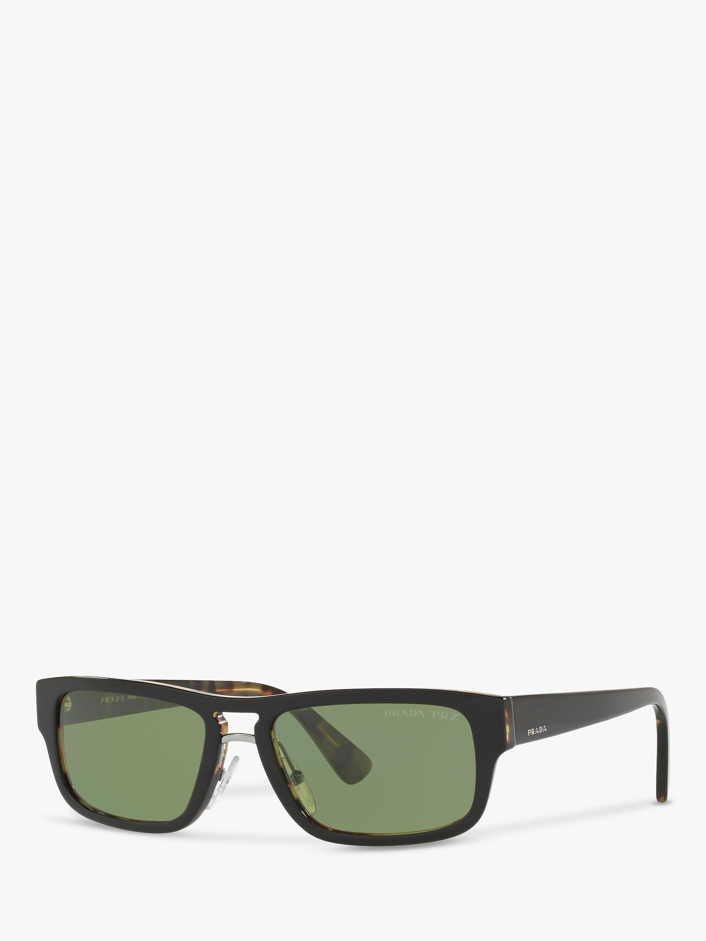 Prada 05VS Rectangular Sunglasses, Brown/Green