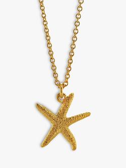 Alex Monroe Starfish Pendant Necklace, Gold, Gold
