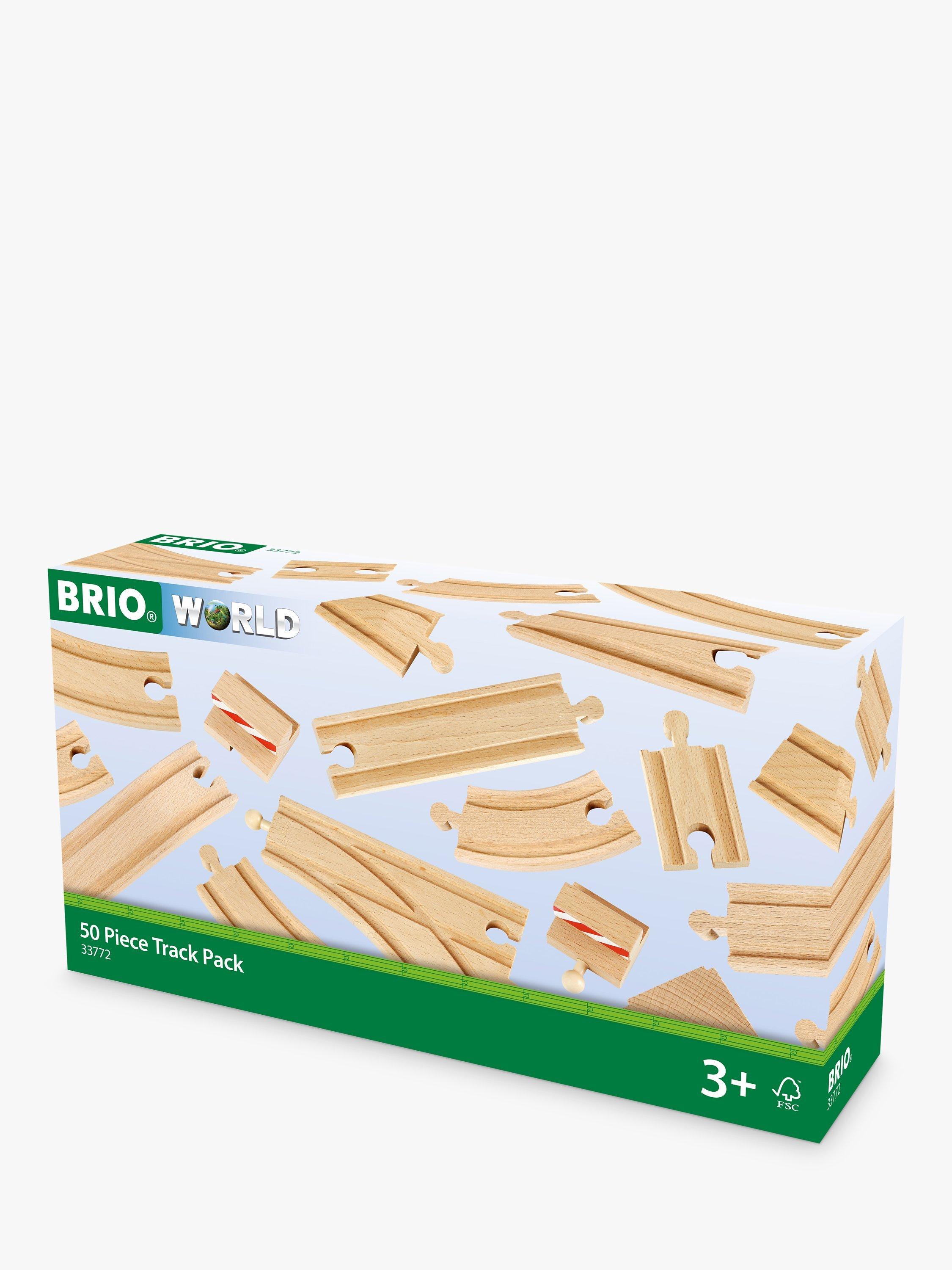 BRIO World Railway 50 Piece Track Pack, FSC-Certified (Beech)