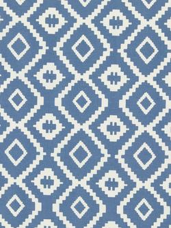 John Lewis Nazca Oilcloth Tablecloth Fabric, Indian Blue
