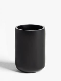 John Lewis Matt Finish Bathroom Tumbler, Black