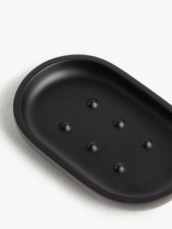 John Lewis Matt Finish Soap Dish - view 2, Black