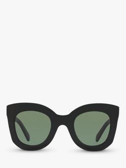 Celine CL4005IN Women's Square Sunglasses - view 2, Black/Green