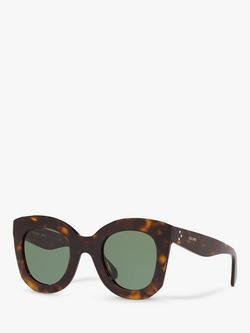 Celine CL4005IN Women's Square Sunglasses, Brown/Green