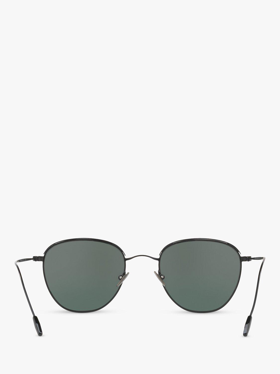 Product image 4 of 11, which shows Giorgio Armani AR6048 Men's Oval Sunglasses, Matte Black/Grey Green