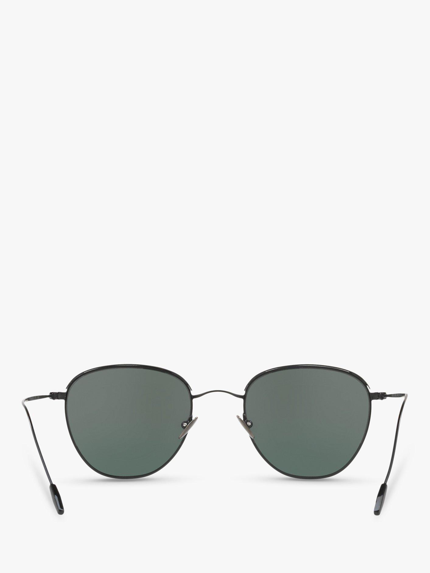 Product image 7 of 11, which shows Giorgio Armani AR6048 Men's Oval Sunglasses, Matte Black/Grey Green