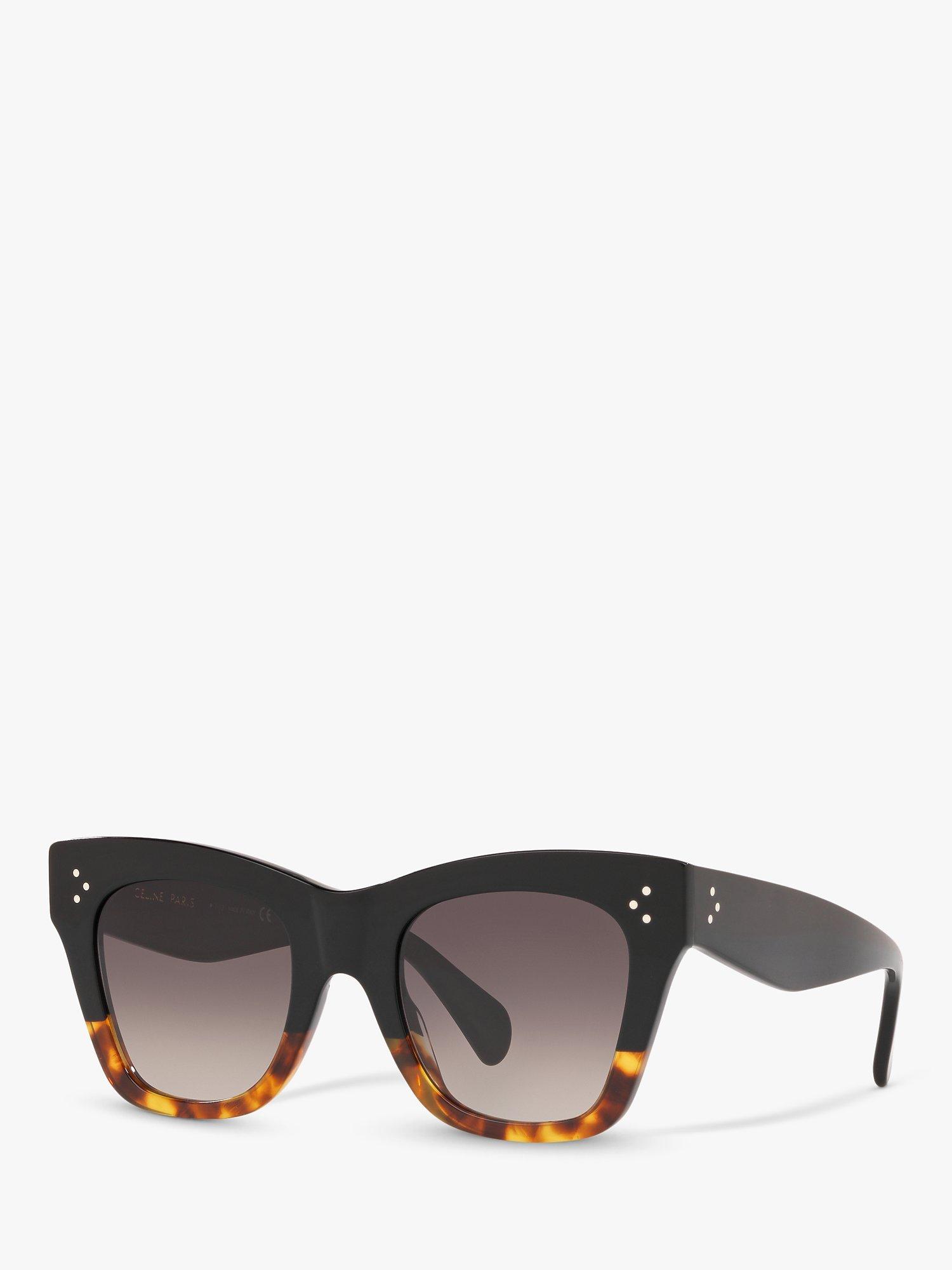 Product image 1 of 11, which shows Celine CL4004IN Women's Cat's Eye Sunglasses, Brown/Grey
