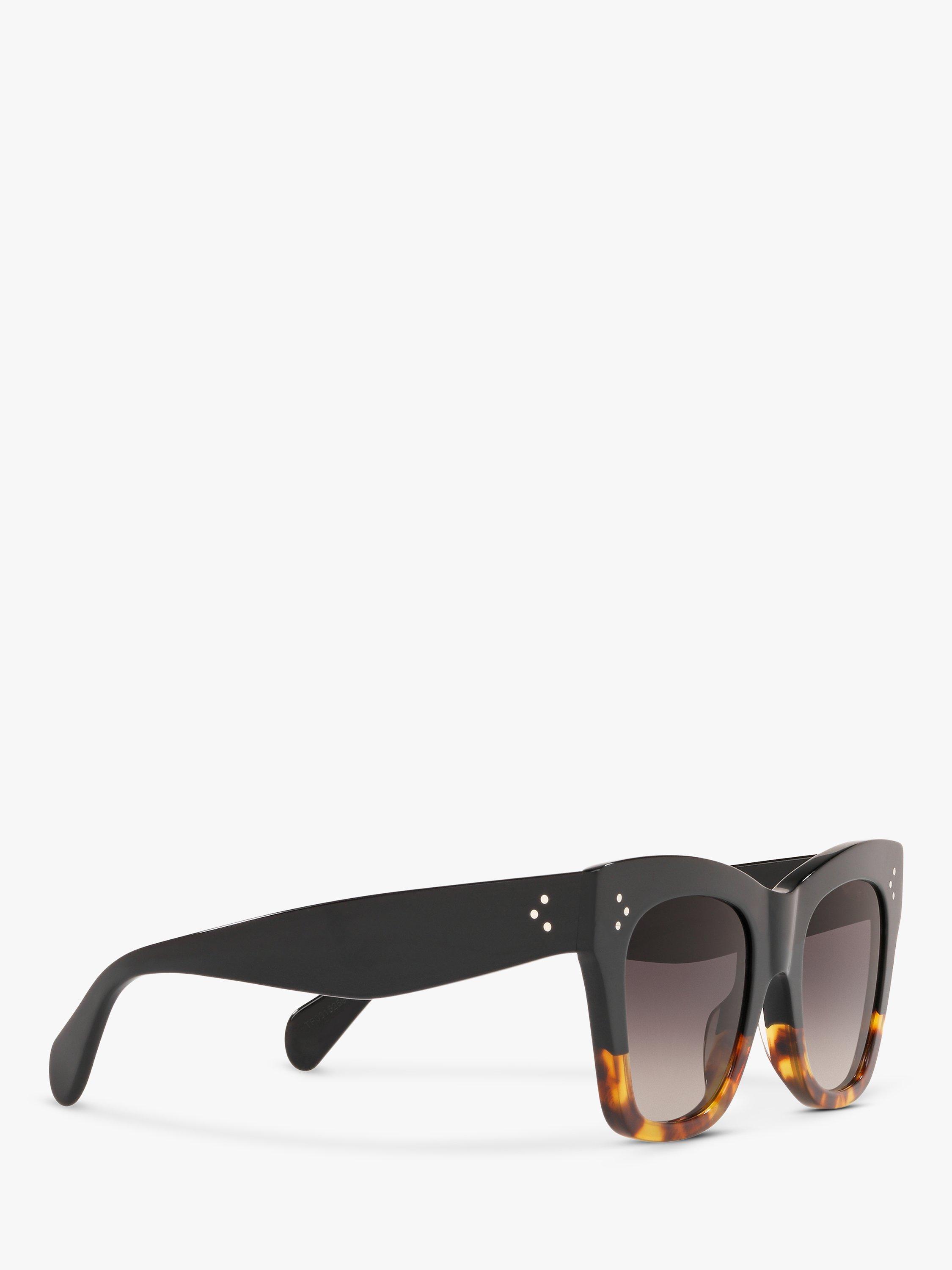 Product image 11 of 11, which shows Celine CL4004IN Women's Cat's Eye Sunglasses, Brown/Grey