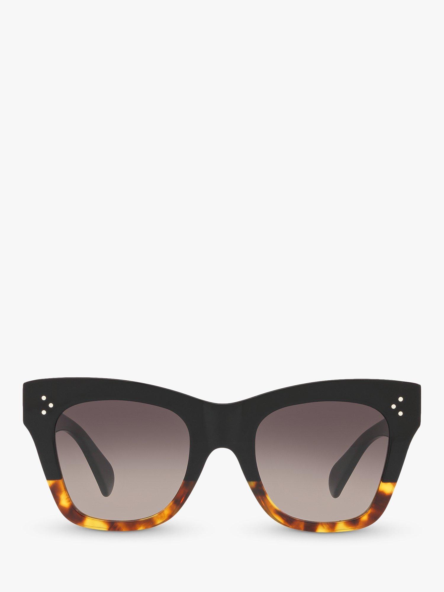 Product image 2 of 11, which shows Celine CL4004IN Women's Cat's Eye Sunglasses, Brown/Grey