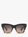 Celine CL4004IN Women's Cat's Eye Sunglasses, Brown/Grey