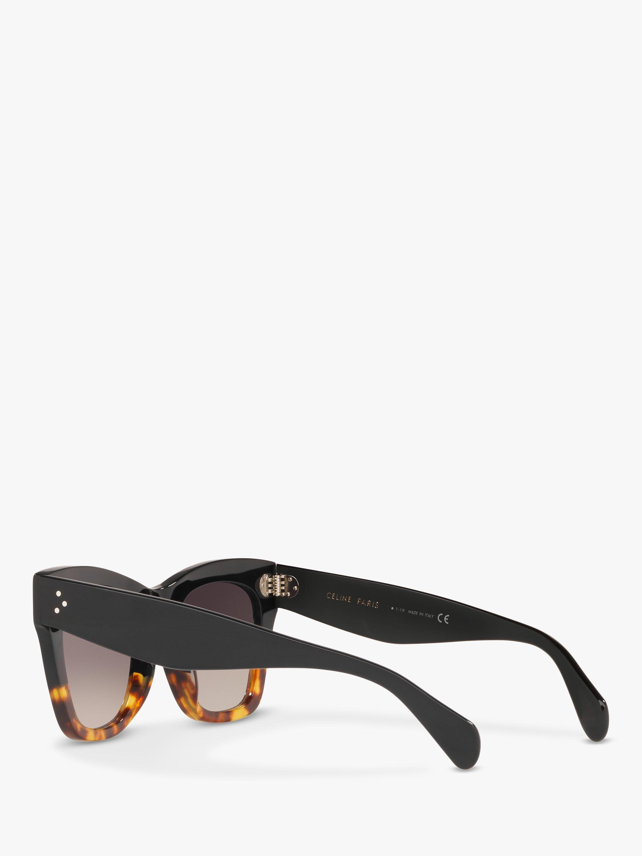 Product image 5 of 11, which shows Celine CL4004IN Women's Cat's Eye Sunglasses, Brown/Grey