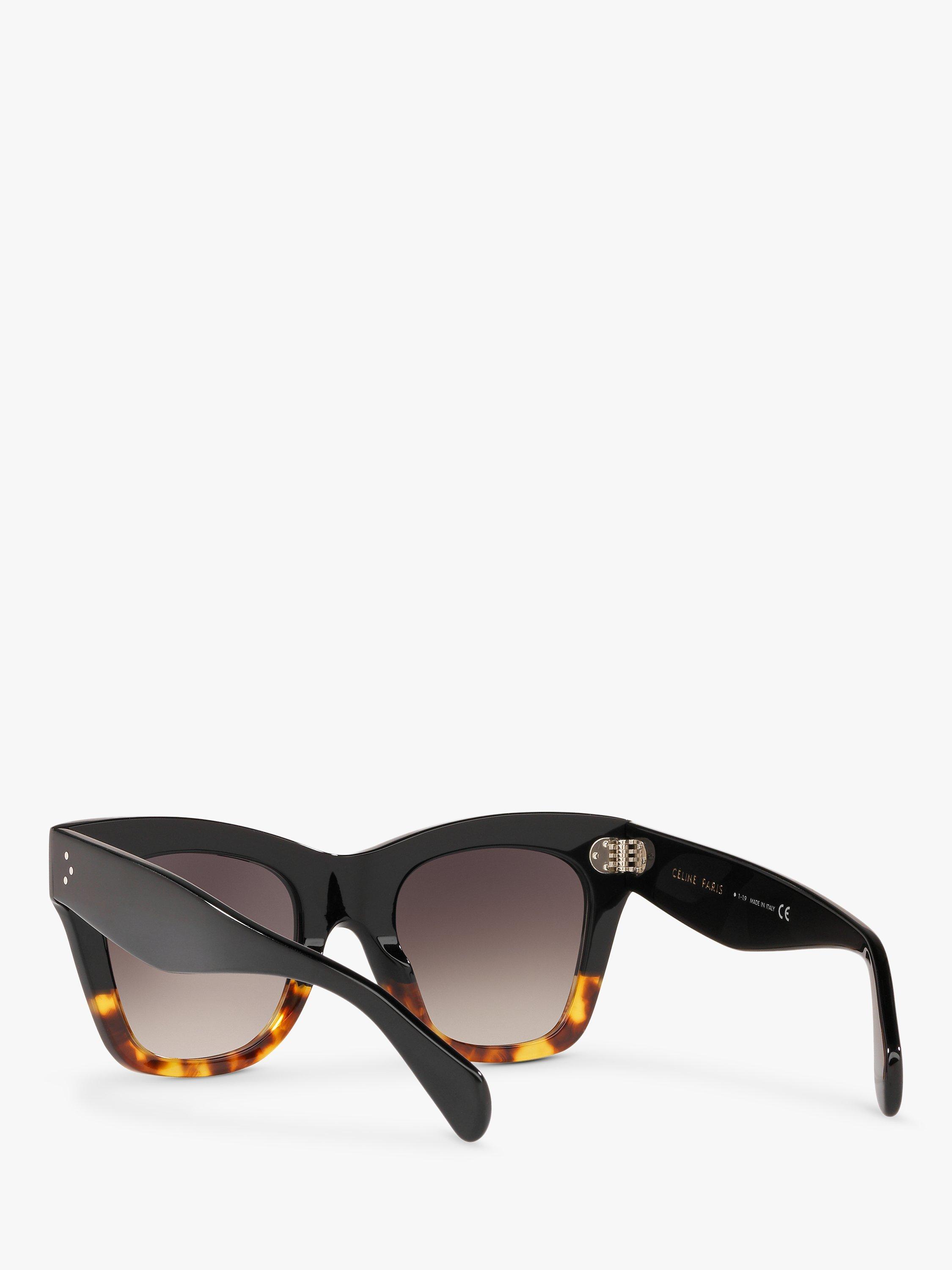 Product image 6 of 11, which shows Celine CL4004IN Women's Cat's Eye Sunglasses, Brown/Grey