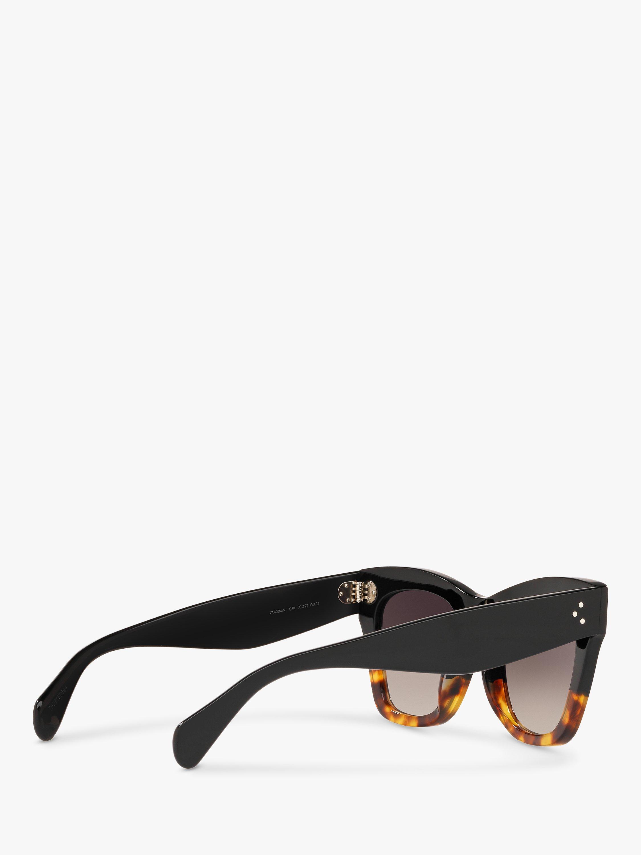 Product image 9 of 11, which shows Celine CL4004IN Women's Cat's Eye Sunglasses, Brown/Grey