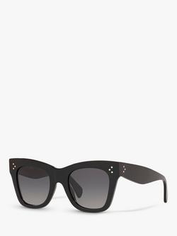 Celine CL4004IN Women's Cat's Eye Sunglasses, Black/Grey