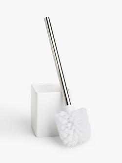 John Lewis ANYDAY Short Ceramic Toilet Brush - view 2, White