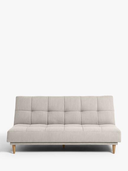 John Lewis Linear Medium 2 Seater Sofa Bed, Light Leg, Topaz Natural