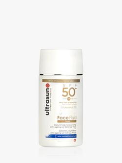 Ultrasun Face Fluid Tinted Moisturiser SPF 50+, Sensitive Skin, Tinted Honey - view 2, Tinted Honey
