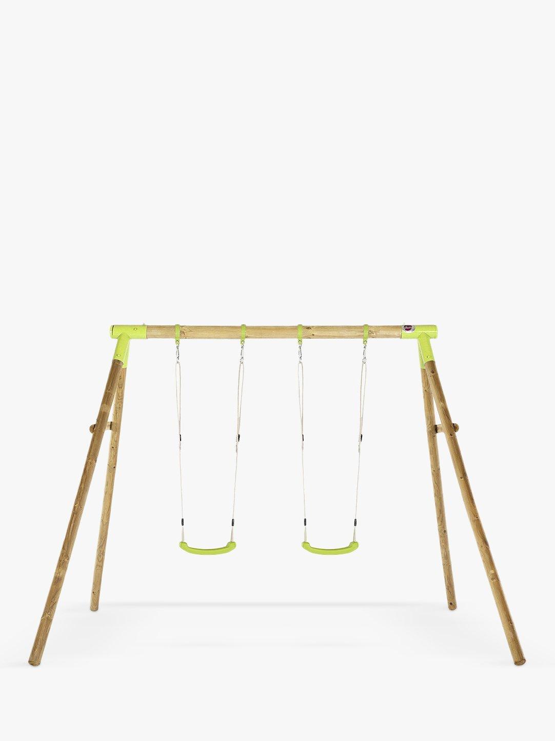 Plum Premium Marmoset Wood Double Swing Set