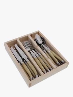 Laguiole Cutlery Set, 18 Piece/6 Place Settings, Cream - view 2, Cream