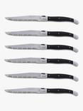 Laguiole Stainless Steel Steak Knives & Filled Knife Block, Set of 6