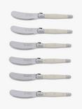 Laguiole Stainless Steel Cheese Spreaders, Set of 6, Ivory