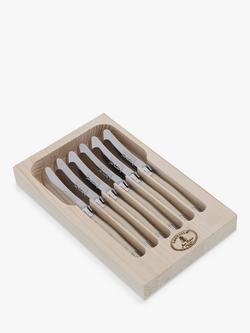 Laguiole Stainless Steel Cheese Spreaders, Set of 6, Ivory - view 2, Ivory