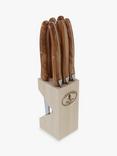 Laguiole Steak Knives, Olive Wood, 6 Piece