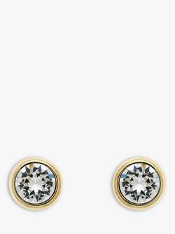 Melissa Odabash Crystal Round Stud Earrings, Gold