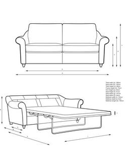 John Lewis Camber Double Sofa Bed, Light Leg - view 2, 