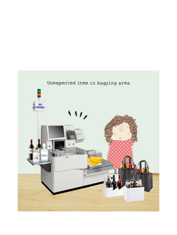 Rosie Made A Thing Bagging Area Blank Greeting Card, 
