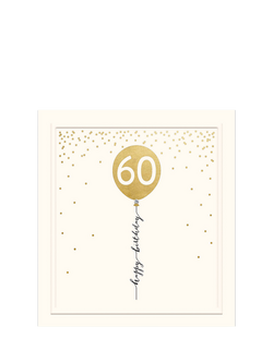 Woodmansterne 60th Balloon Birthday Card, 