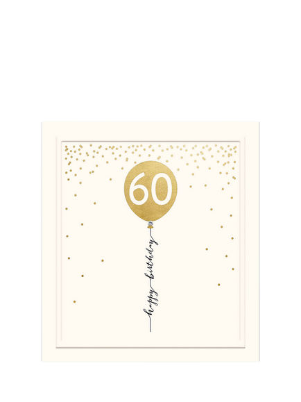 Woodmansterne 60th Balloon Birthday Card, 