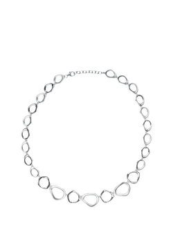 Nina B Open Link Necklace, Silver, Silver
