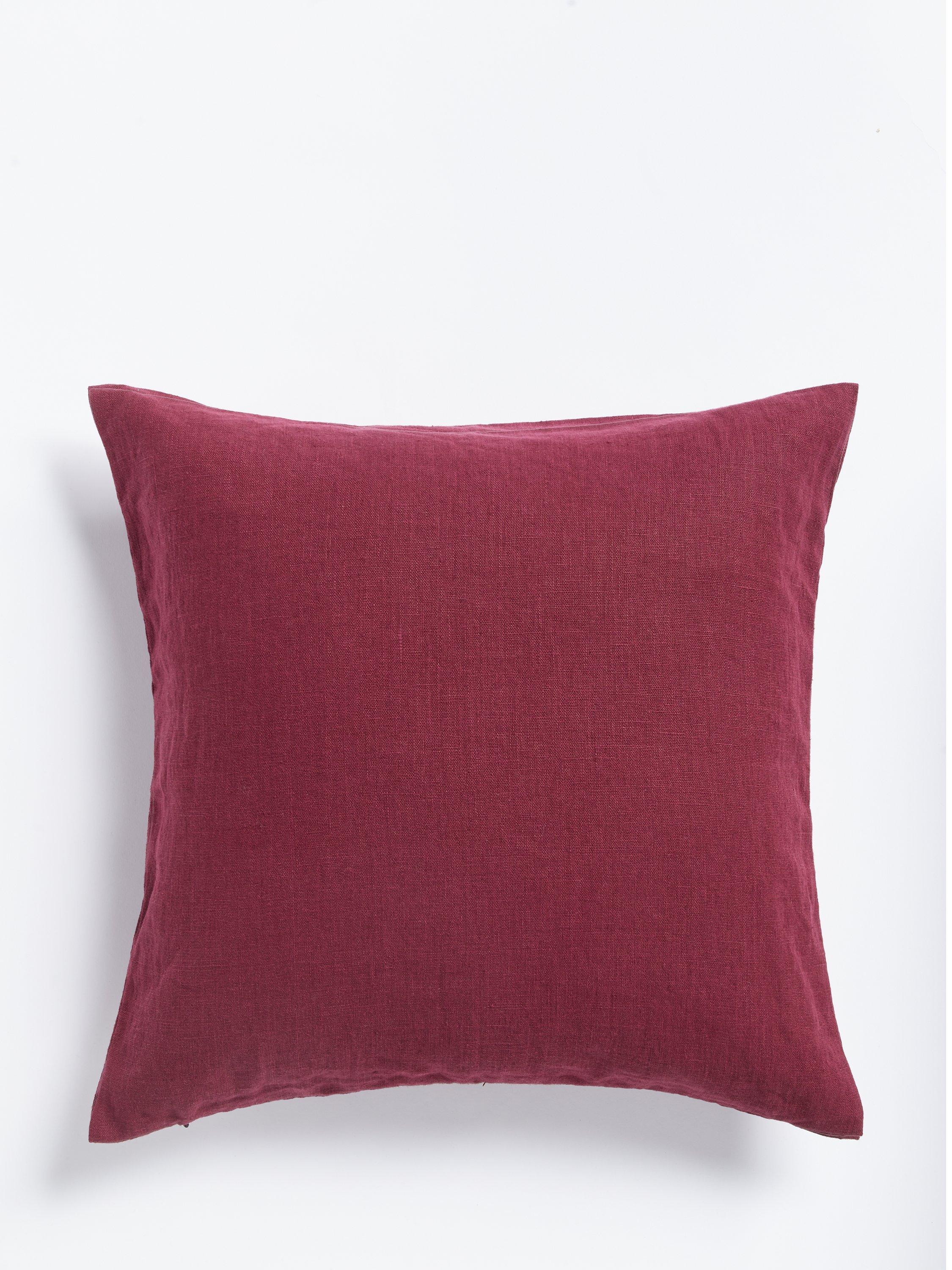 John Lewis & Partners Linen Cushion, Plum