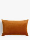 John Lewis ANYDAY Rectangular Velvet Cushion, Auburn