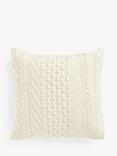 John Lewis Organic Cotton Knit Cushion, Marshmallow