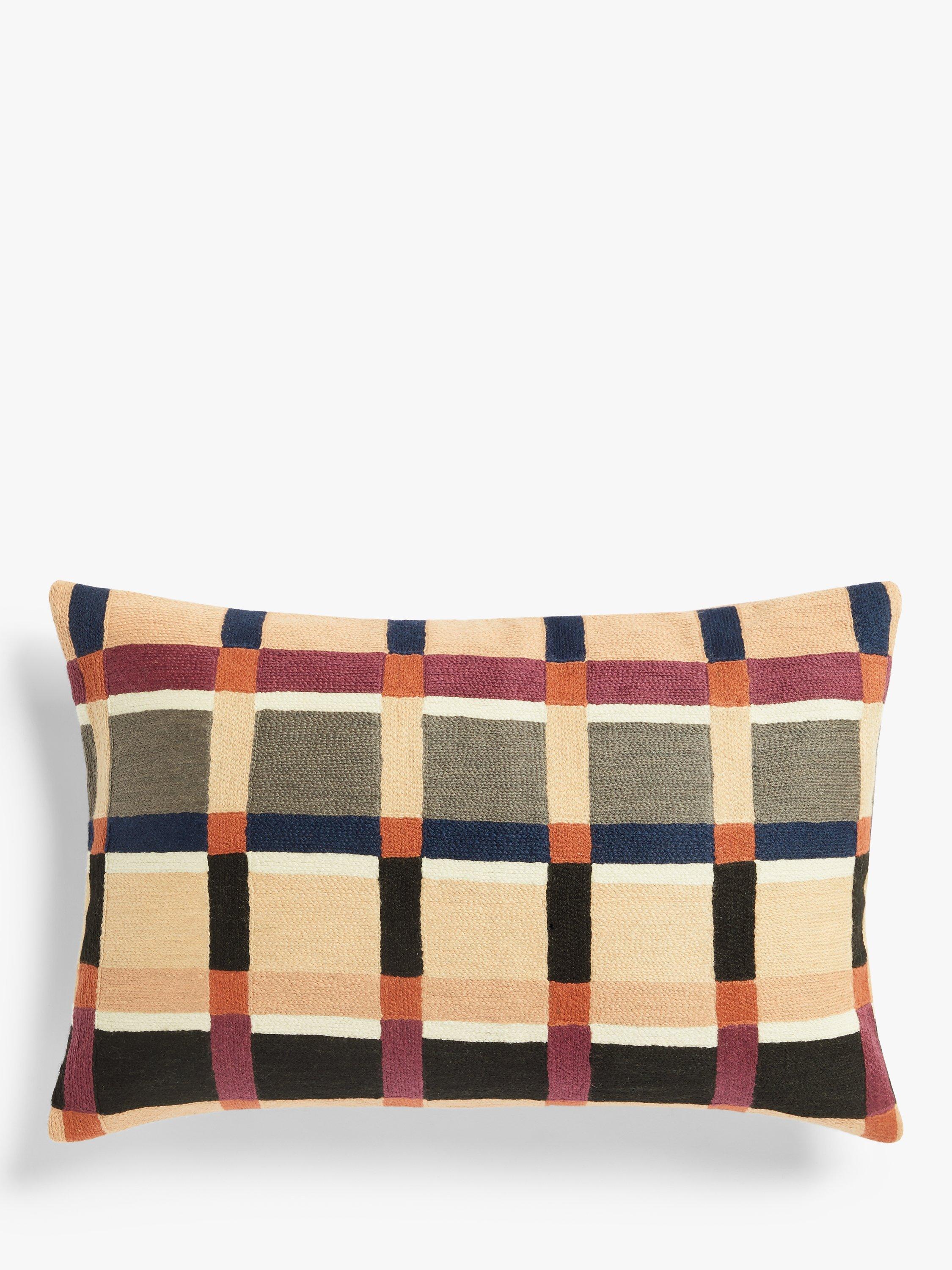 John Lewis & Partners Oriel Cushion, Auburn / Navy