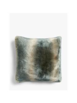 John Lewis Faux Fur Cushion, Tourmaline