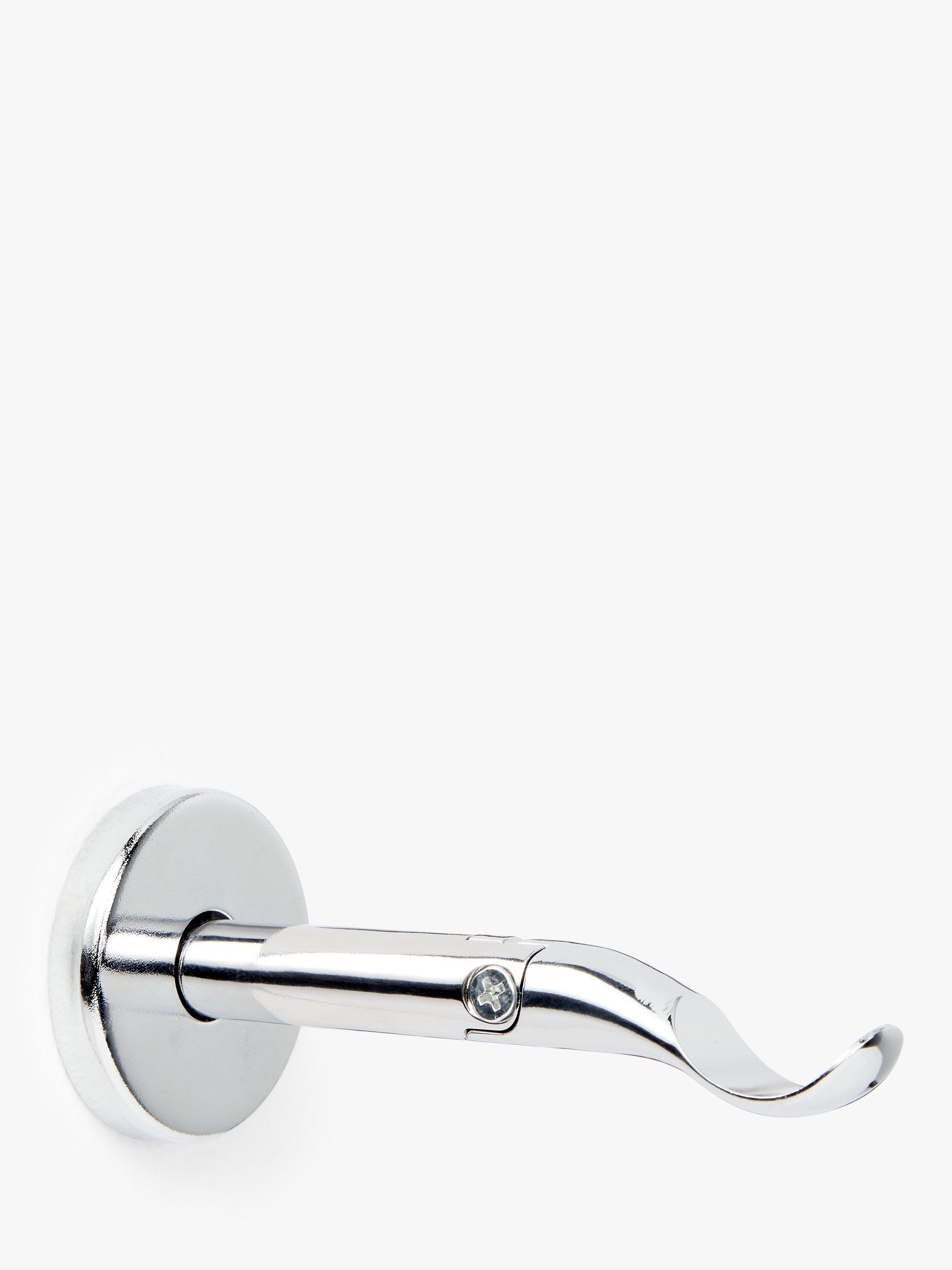John Lewis Chrome Top Fix Passing Bracket, Dia.28mm