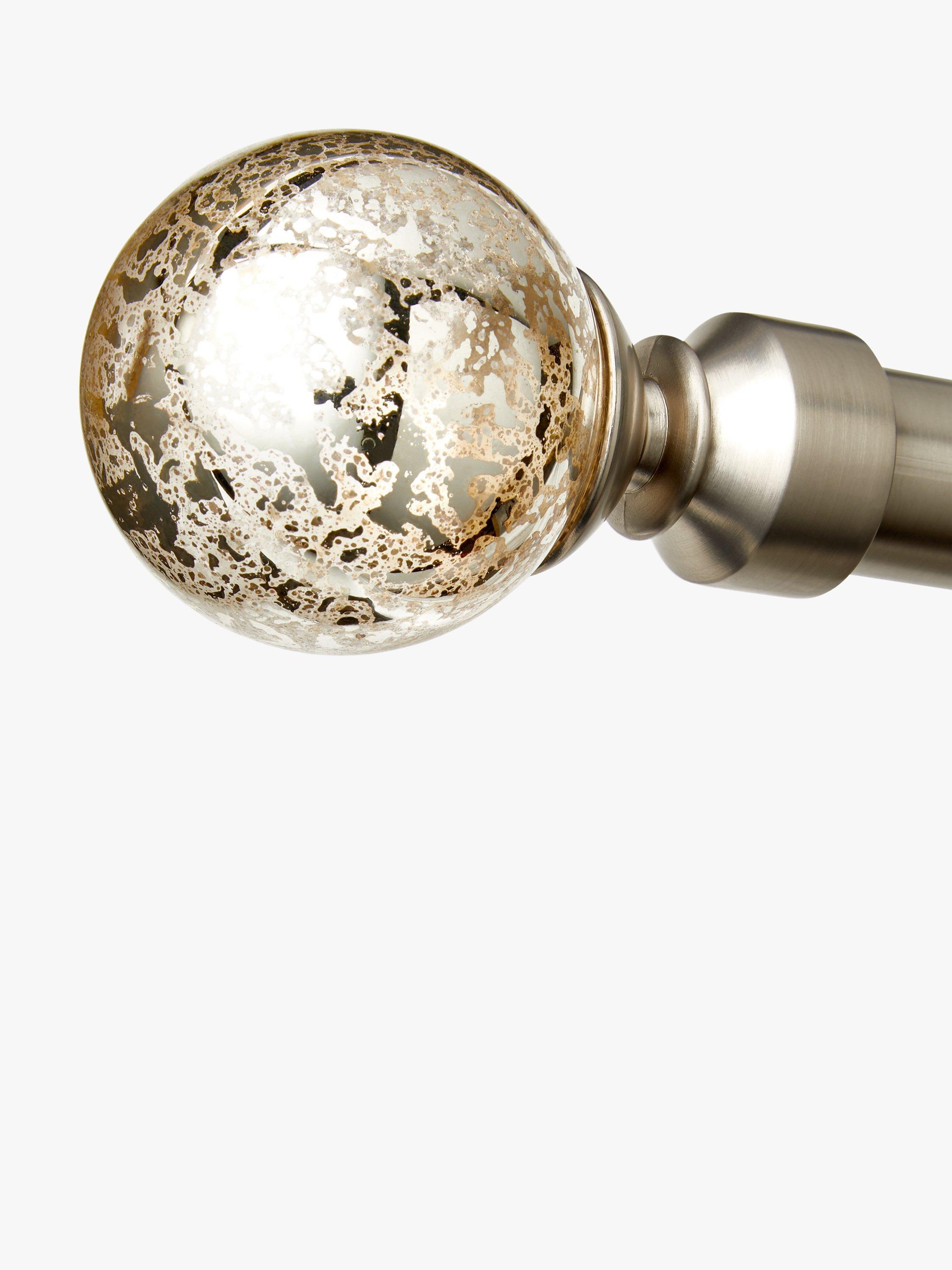 John Lewis Mercurised Curtain Finial, Dia.19mm