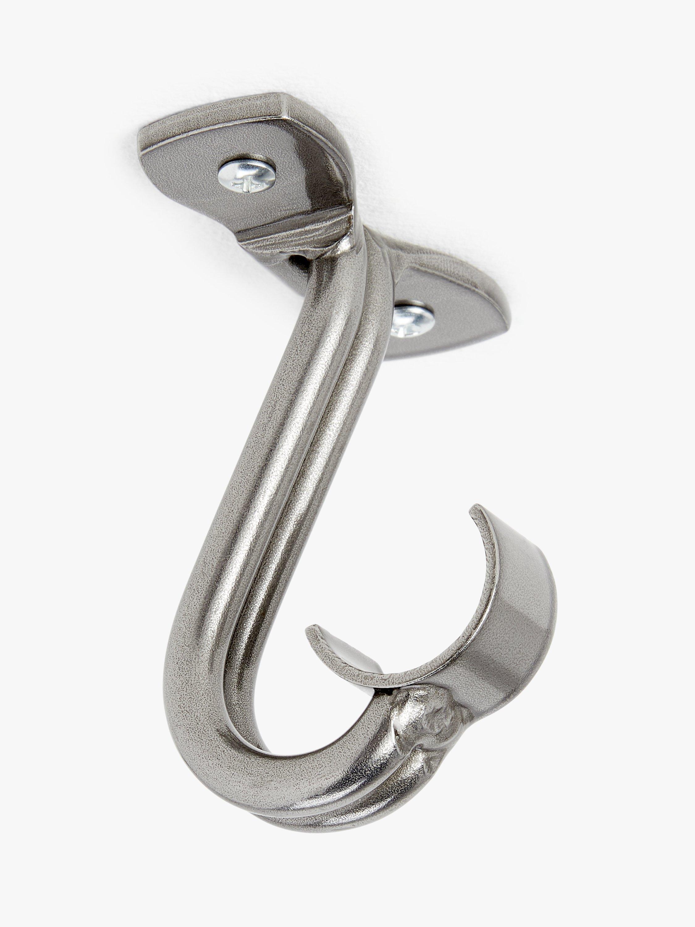 John Lewis Polished Steel Top Fix Bracket, Dia.25mm