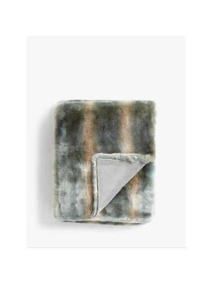 John Lewis Faux Fur Throw, Tourmaline